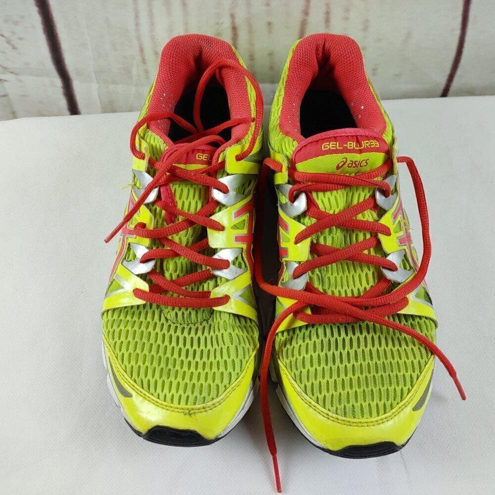Asics Womens Gel Blur 33 T2H8N Yellow Pink Running Shoes Sneakers Size 9 - Picture 4 of 11